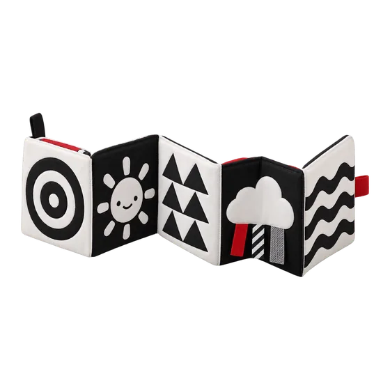 Livre à contrastes noir et blanc (illustration)