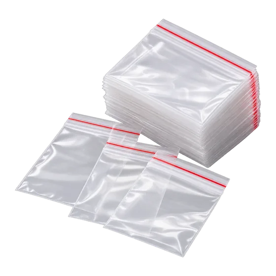 Sachets zip transparents, lot de 100 (illustration)
