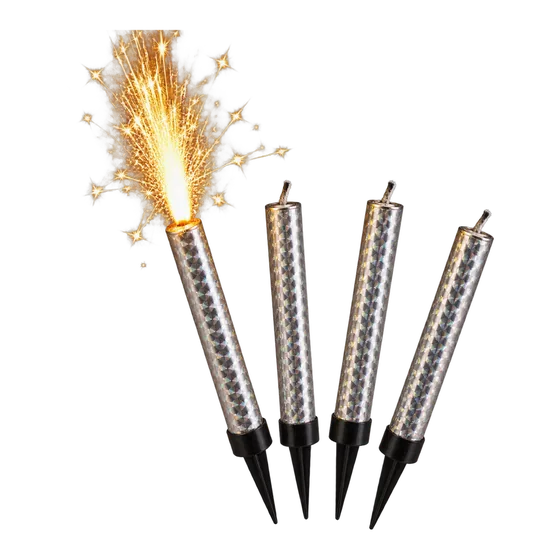 Bougies fontaine pour gâteau, lot de 4 (illustration)