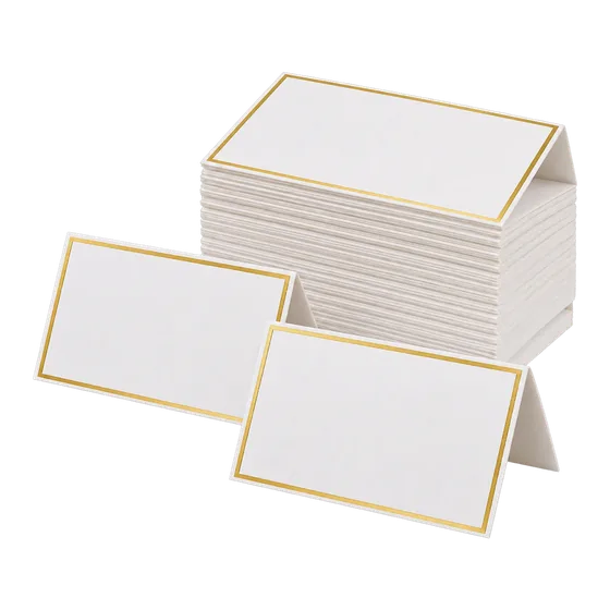 Marque-places à bordure dorée, lot de 200 (illustration)