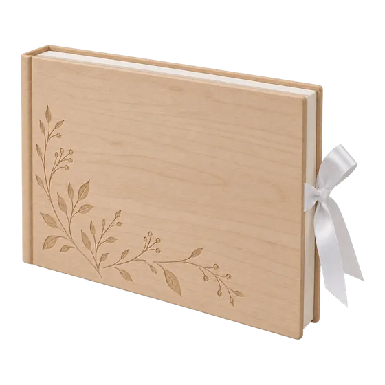 Livre d'or en bois Mr & Mrs (illustration)