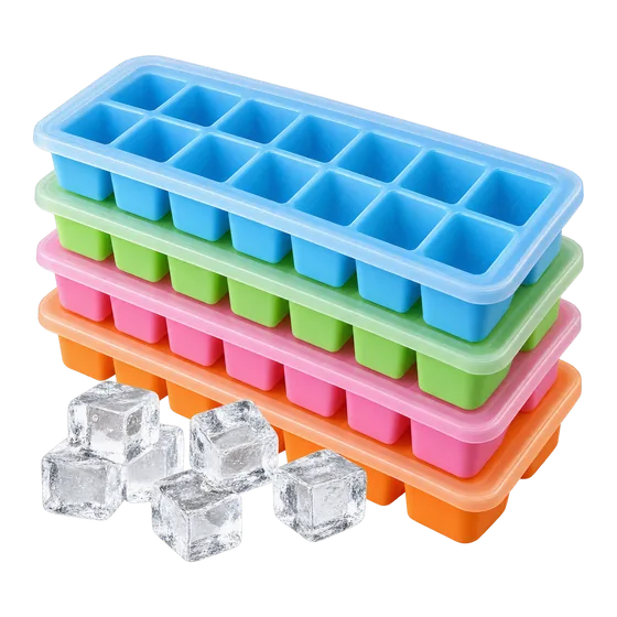 Bacs à glaçons silicone, lot de 4 (illustration)