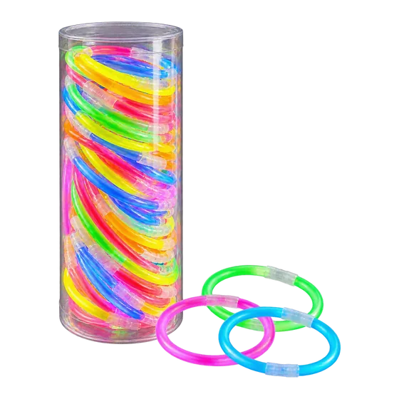 Bracelets fluo lumineux, lot de 100 (illustration)