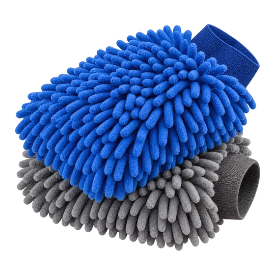 Gants de lavage microfibre, lot de 2 (illustration)