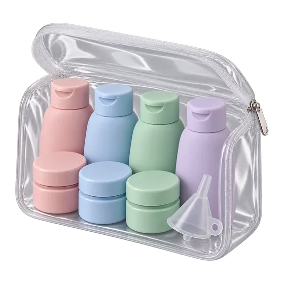 Flacons de voyage en silicone, 17 pièces (illustration)