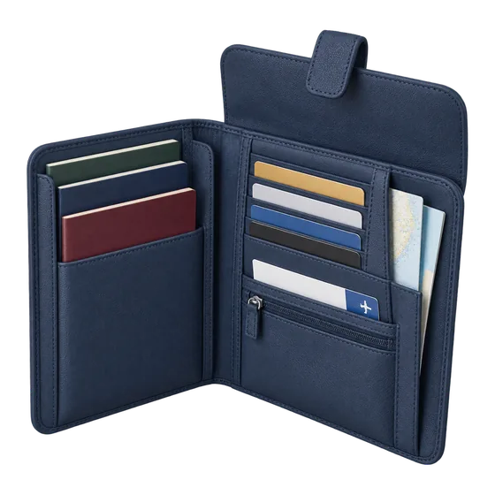 Pochette passeport familiale anti-RFID (illustration)
