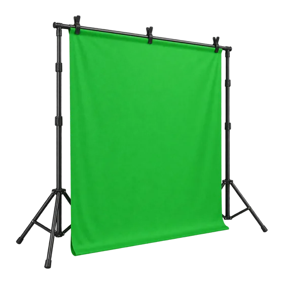 Fond vert 2,6 × 3 m avec support (illustration)