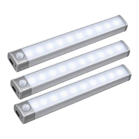 Réglettes à détecteur, lot de 3 (illustration)