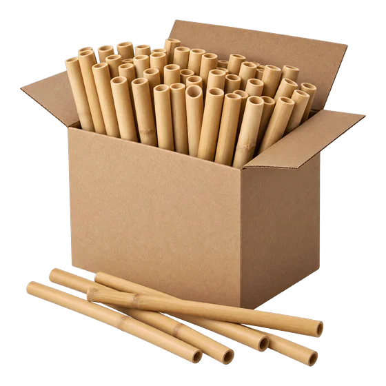 Pailles en bambou, lot de 1 000 (illustration)