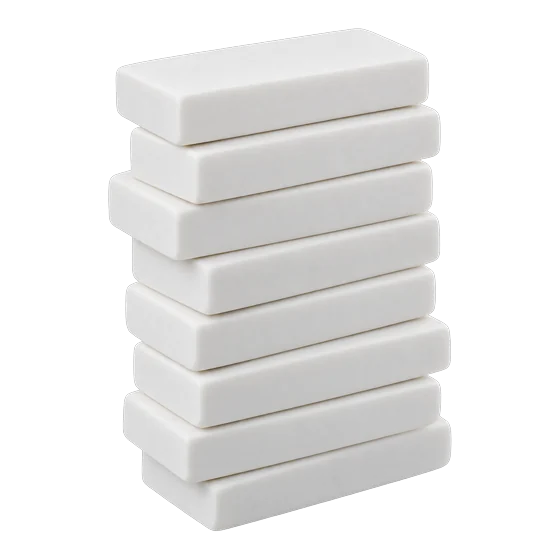 Gommes blanches, lot de 10 (illustration)