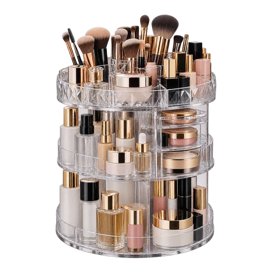 Organisateur de maquillage rotatif (illustration)