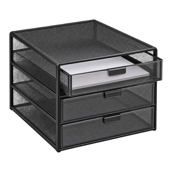 Organisateur de documents à 3 tiroirs (illustration)