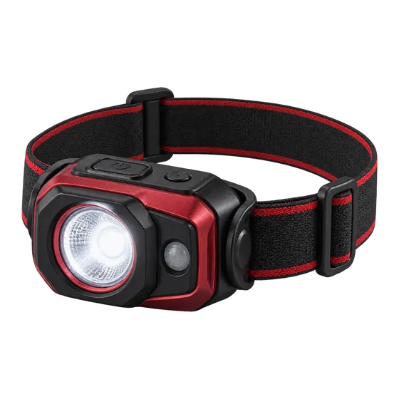 Lampe frontale rechargeable à détecteur (illustration)