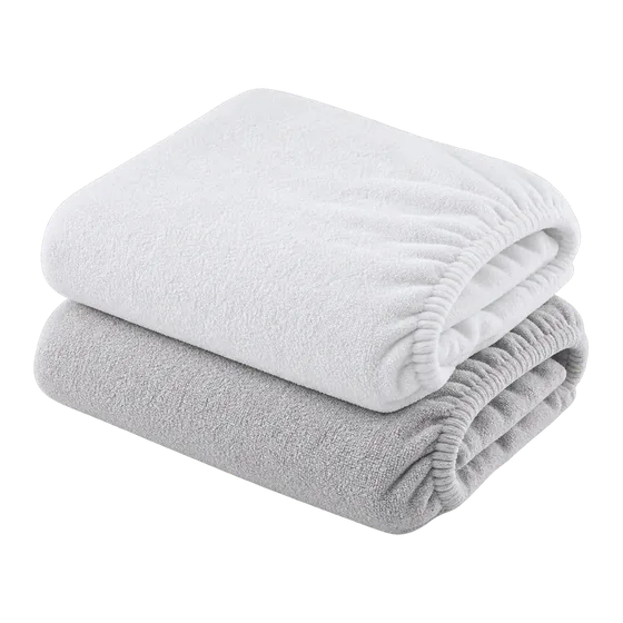 Housses éponge pour matelas à langer, lot de 2 (illustration)